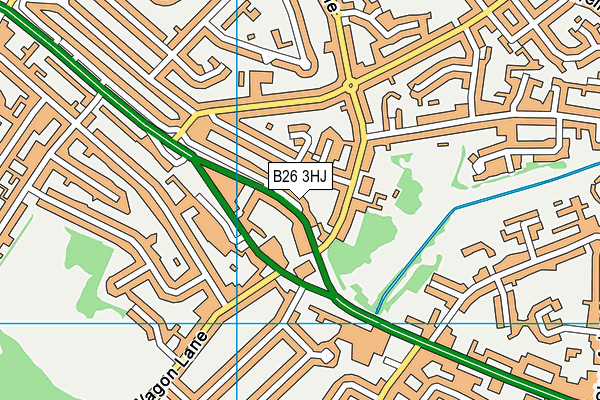 B26 3HJ map - OS VectorMap District (Ordnance Survey)
