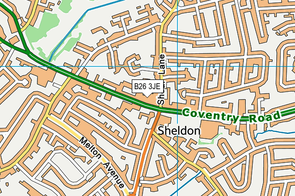 Energie Fitness (Sheldon) (Closed) map (B26 3JE) - OS VectorMap District (Ordnance Survey)