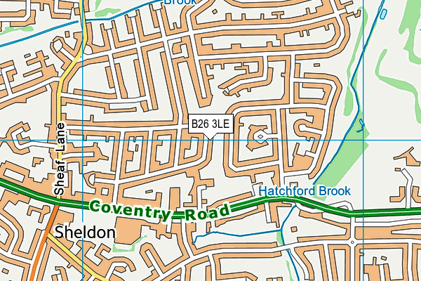 B26 3LE map - OS VectorMap District (Ordnance Survey)