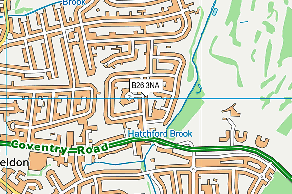 B26 3NA map - OS VectorMap District (Ordnance Survey)