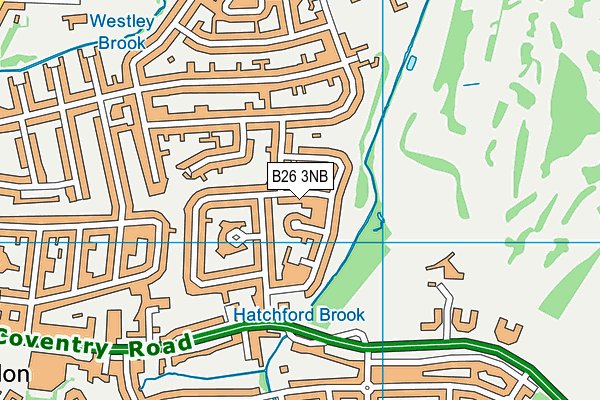 B26 3NB map - OS VectorMap District (Ordnance Survey)