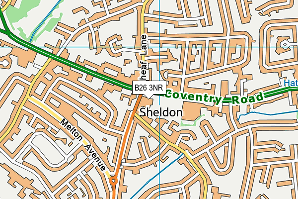 B26 3NR map - OS VectorMap District (Ordnance Survey)