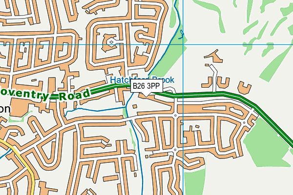 B26 3PP map - OS VectorMap District (Ordnance Survey)