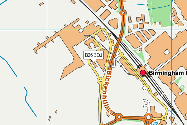 B26 3QJ map - OS VectorMap District (Ordnance Survey)