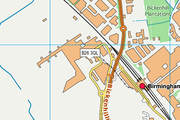 B26 3QL map - OS VectorMap District (Ordnance Survey)