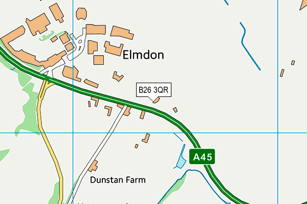 B26 3QR map - OS VectorMap District (Ordnance Survey)