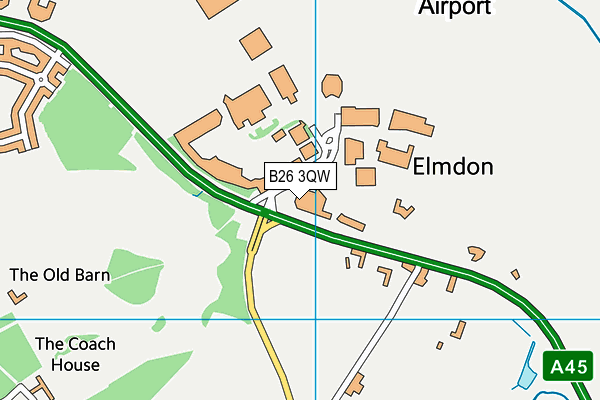 B26 3QW map - OS VectorMap District (Ordnance Survey)