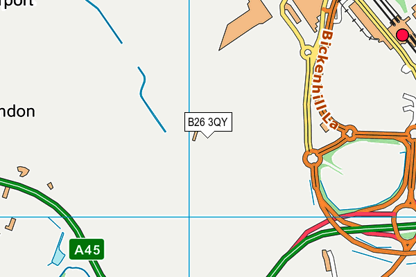 B26 3QY map - OS VectorMap District (Ordnance Survey)