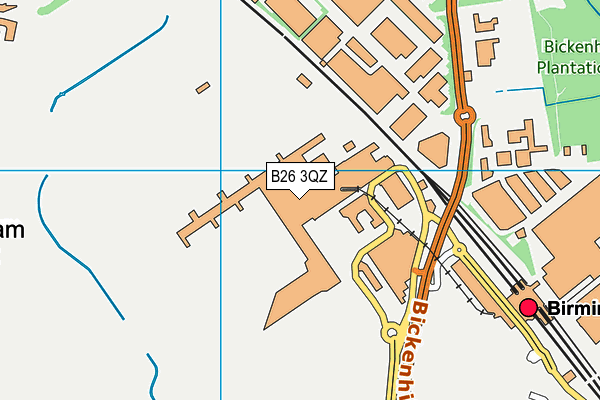 B26 3QZ map - OS VectorMap District (Ordnance Survey)