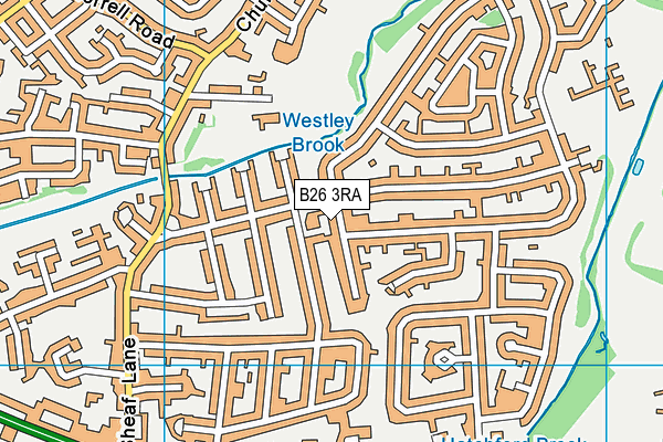 B26 3RA map - OS VectorMap District (Ordnance Survey)