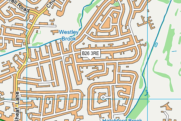 B26 3RE map - OS VectorMap District (Ordnance Survey)