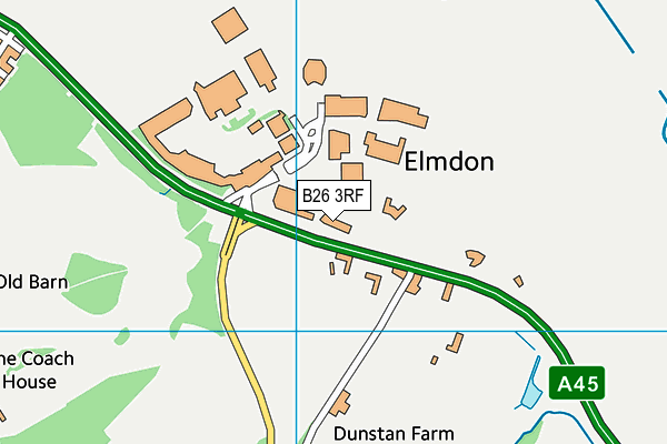 B26 3RF map - OS VectorMap District (Ordnance Survey)