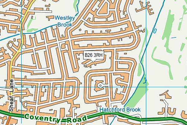 B26 3RH map - OS VectorMap District (Ordnance Survey)