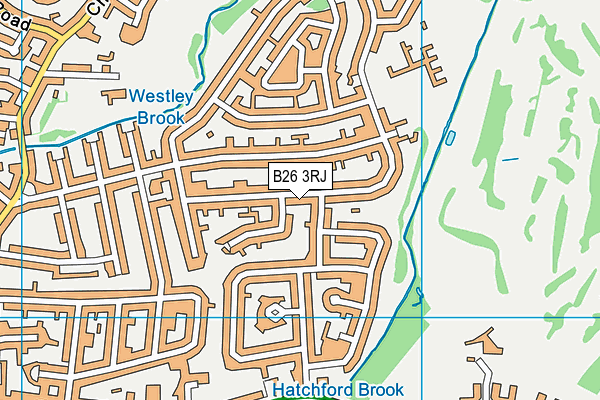 B26 3RJ map - OS VectorMap District (Ordnance Survey)