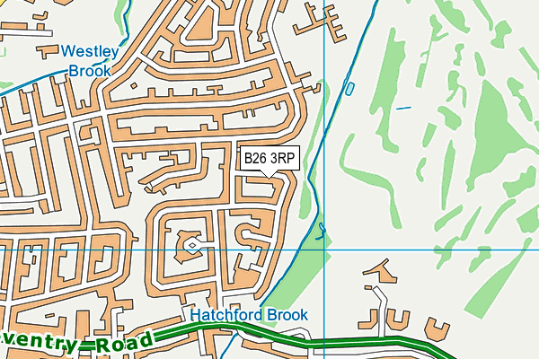 B26 3RP map - OS VectorMap District (Ordnance Survey)