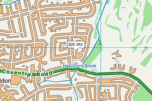 B26 3RX map - OS VectorMap District (Ordnance Survey)