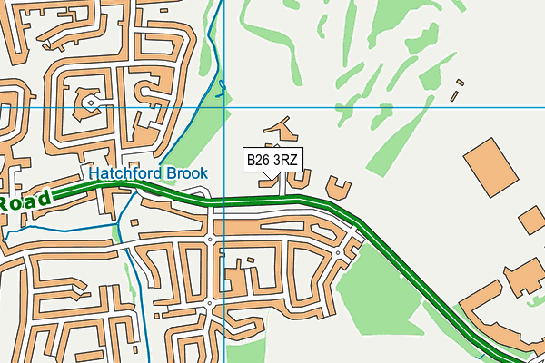 B26 3RZ map - OS VectorMap District (Ordnance Survey)