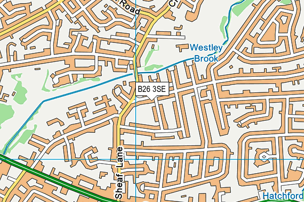 B26 3SE map - OS VectorMap District (Ordnance Survey)