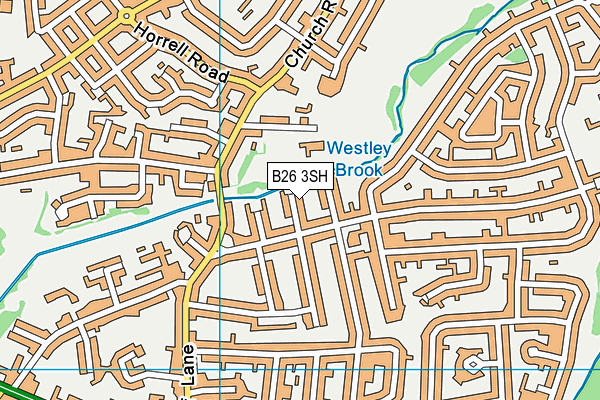 B26 3SH map - OS VectorMap District (Ordnance Survey)