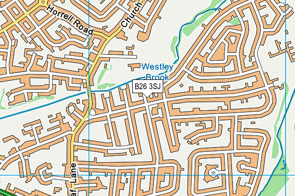 B26 3SJ map - OS VectorMap District (Ordnance Survey)