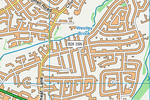 B26 3SN map - OS VectorMap District (Ordnance Survey)