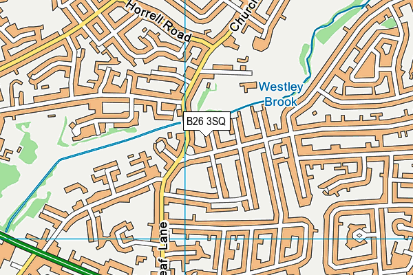 B26 3SQ map - OS VectorMap District (Ordnance Survey)