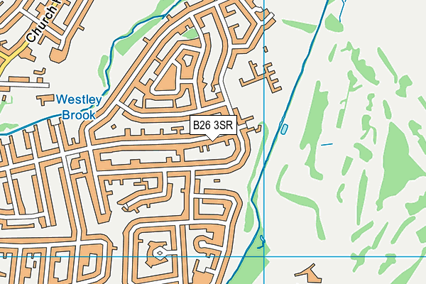 B26 3SR map - OS VectorMap District (Ordnance Survey)