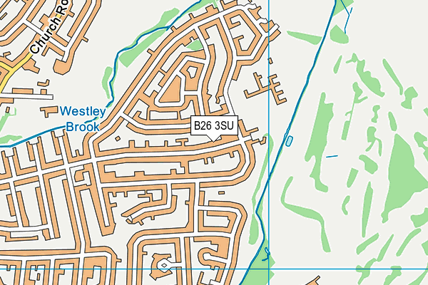 B26 3SU map - OS VectorMap District (Ordnance Survey)