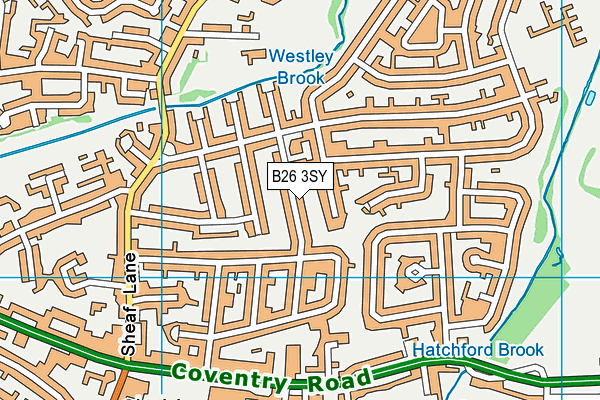 B26 3SY map - OS VectorMap District (Ordnance Survey)