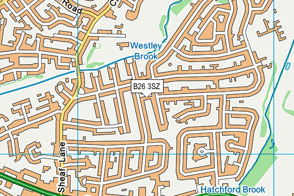 B26 3SZ map - OS VectorMap District (Ordnance Survey)