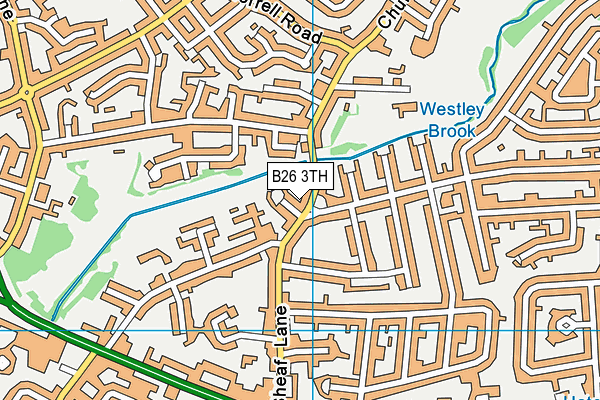 B26 3TH map - OS VectorMap District (Ordnance Survey)