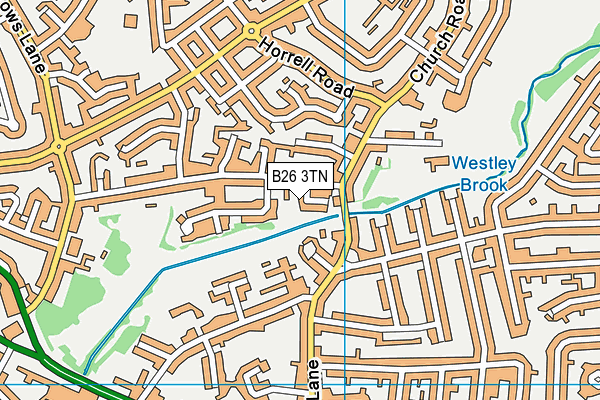 B26 3TN map - OS VectorMap District (Ordnance Survey)
