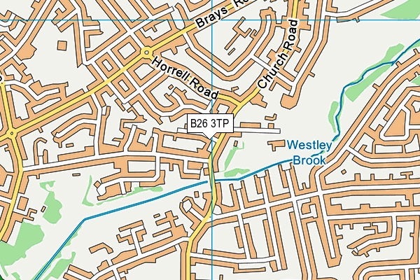 B26 3TP map - OS VectorMap District (Ordnance Survey)
