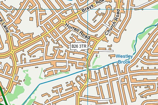 B26 3TR map - OS VectorMap District (Ordnance Survey)