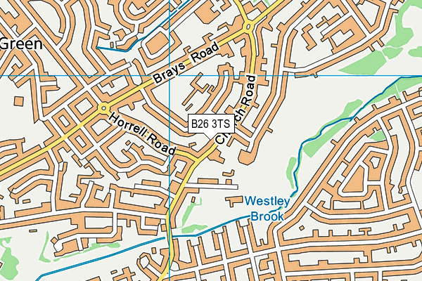 B26 3TS map - OS VectorMap District (Ordnance Survey)