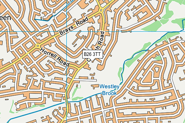 B26 3TT map - OS VectorMap District (Ordnance Survey)