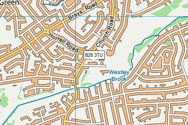 B26 3TU map - OS VectorMap District (Ordnance Survey)