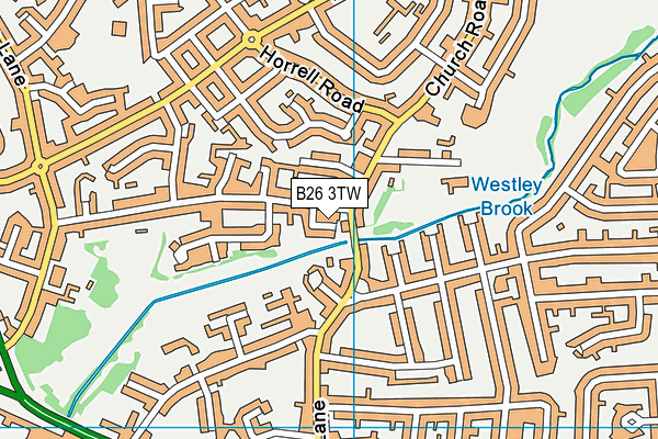 B26 3TW map - OS VectorMap District (Ordnance Survey)