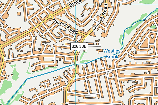 B26 3UB map - OS VectorMap District (Ordnance Survey)