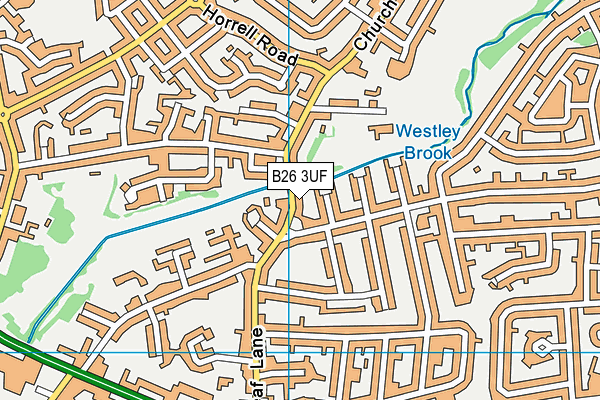 B26 3UF map - OS VectorMap District (Ordnance Survey)