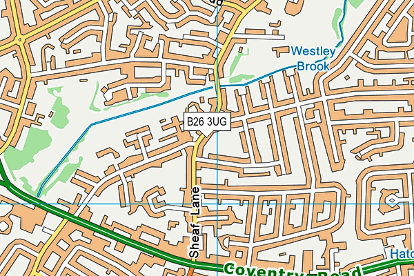 B26 3UG map - OS VectorMap District (Ordnance Survey)
