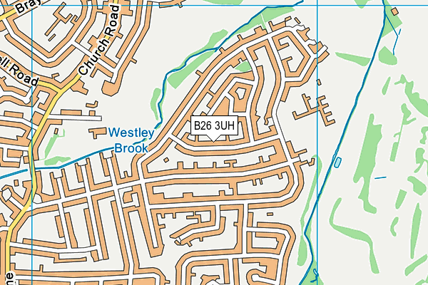 B26 3UH map - OS VectorMap District (Ordnance Survey)