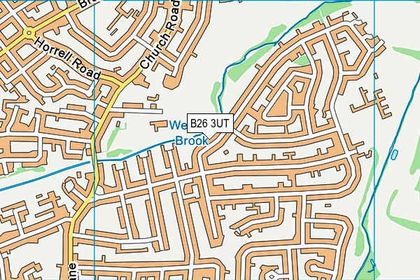 B26 3UT map - OS VectorMap District (Ordnance Survey)