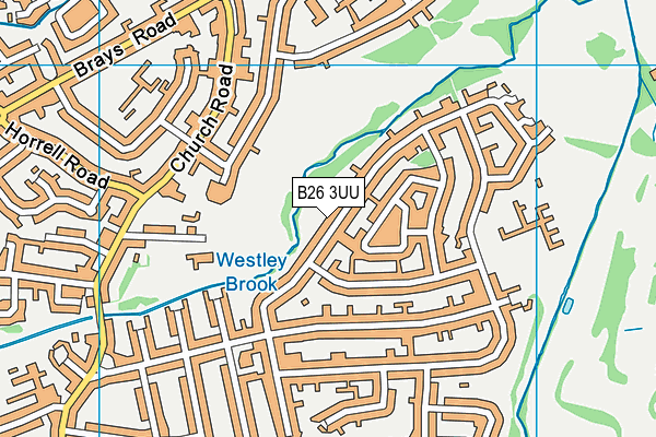 B26 3UU map - OS VectorMap District (Ordnance Survey)