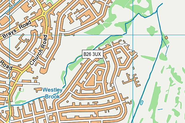 B26 3UX map - OS VectorMap District (Ordnance Survey)