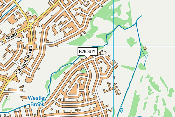 B26 3UY map - OS VectorMap District (Ordnance Survey)