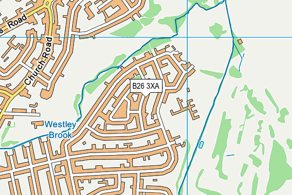 B26 3XA map - OS VectorMap District (Ordnance Survey)