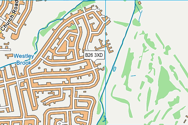 B26 3XD map - OS VectorMap District (Ordnance Survey)