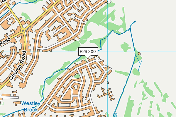B26 3XG map - OS VectorMap District (Ordnance Survey)