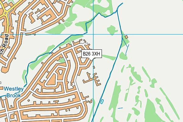 B26 3XH map - OS VectorMap District (Ordnance Survey)